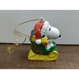 Vintage Snoopy And Woodstock Christmas Tree Ornament Z17